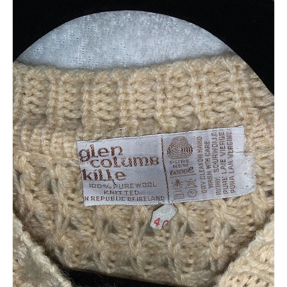 Glencolumbkille Wool Knit Cardigan Sweater - Picture 3 of 4